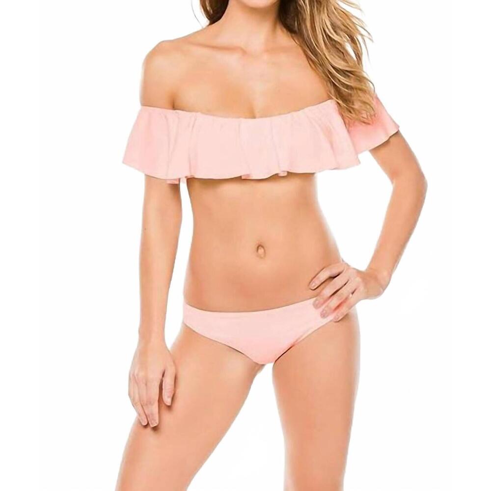 NEW EBERJEY so solid coco bikini bottom in rosepuff